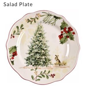 Better Homes Winter Forest Salad Plate with Tree Design